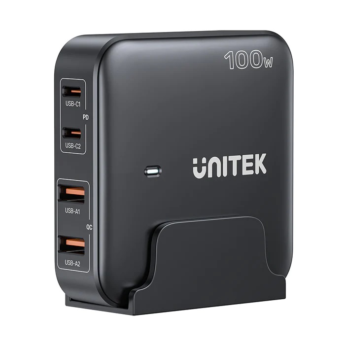 Unitek Charge Desktop 100W 4in1 GaN Charger Black P1229ABK Unitek Charge Desktop 100W 4in1 GaN Charger Black P1229ABK - Image 1