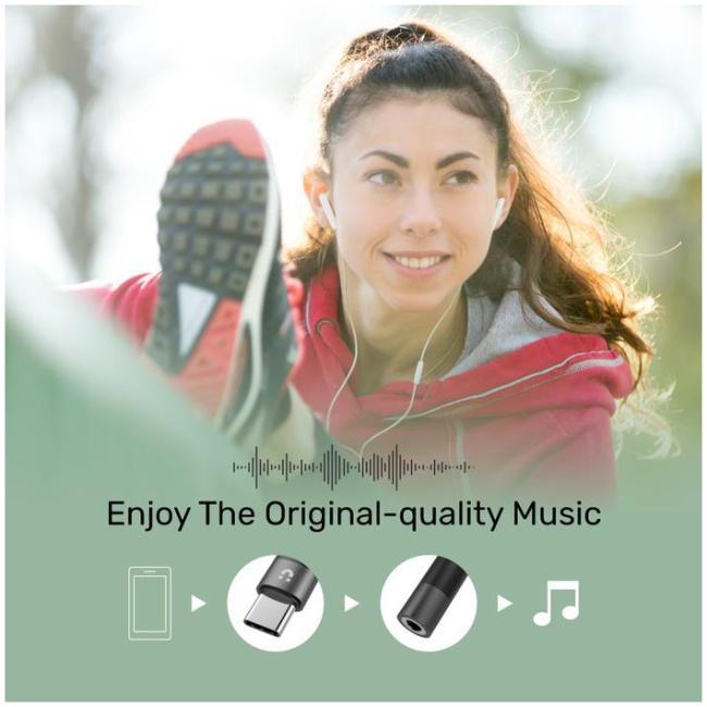 Unitek M1204A Type-C to 3.5mm Female Audio Cable 11cm - Image 4