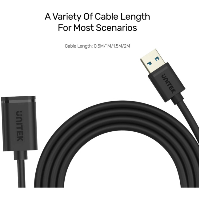 Unitek UCE USB-A 3.0 Extension Cable 0.5m Y-C456GBK - Image 5
