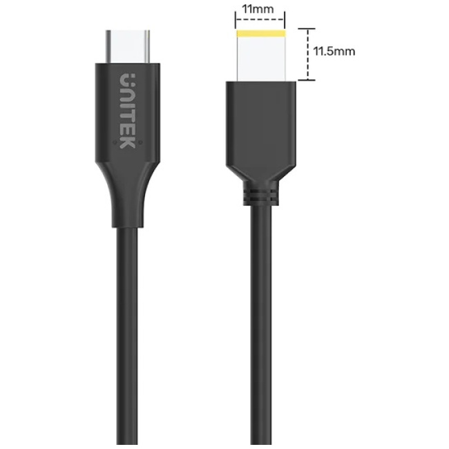 Unitek UCL USB-C to DC Cable 1.8m 65W for Lenovo 11x4.5mm C14115BK - Image 3