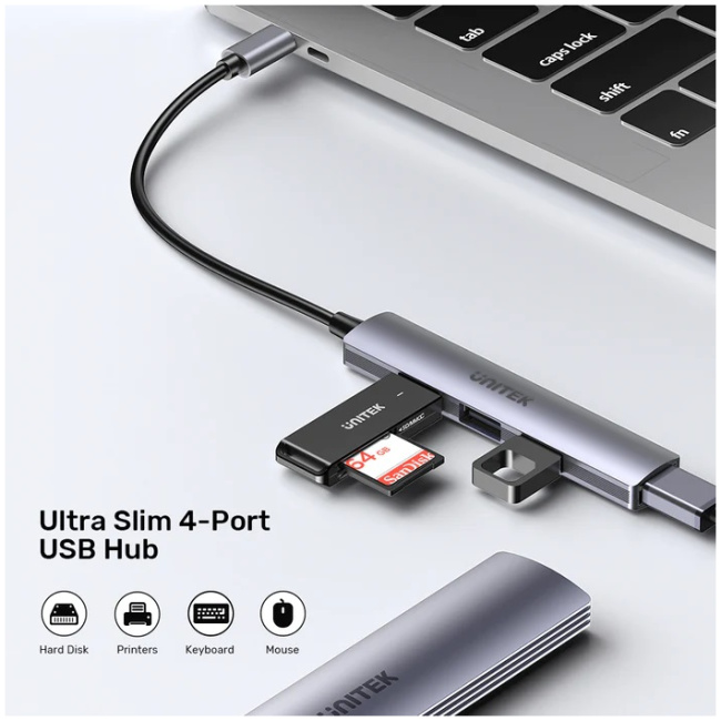Unitek USB-C Hub 4port 3xUSB2.0 1xUSB3.0 H1208B - Image 6
