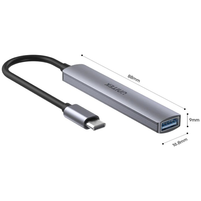 Unitek USB-C Hub 4port 3xUSB2.0 1xUSB3.0 H1208B - Image 9