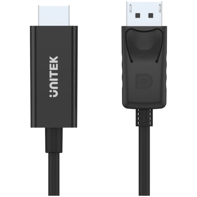 Unitek Y-5118CA DisplayPort to HDMI Cable 1.8m Black - Image 3