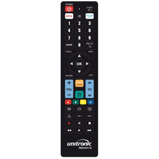 Unitronic Ready5 Multribrand TV Replacement Remote