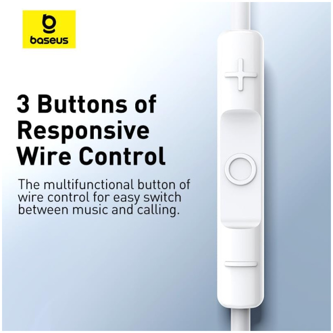 Baseus  Earphones Wired Type C Encok CZ17 White - Image 4