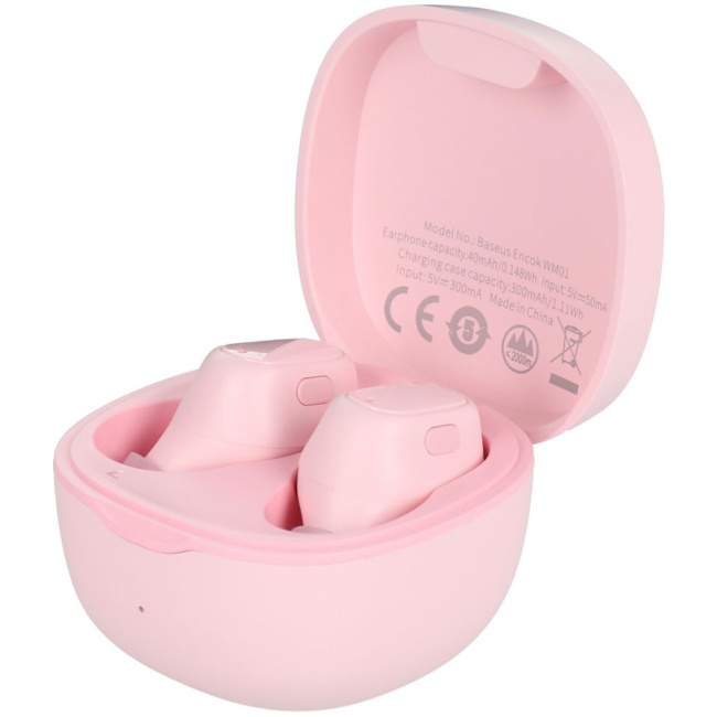 Baseus Headphones In Ear TWS Encok WM01 Pink