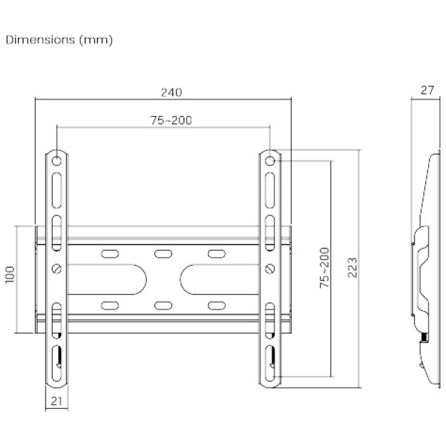 Brateck TV Mount 20x20 Fixed KL31-22F - Image 2
