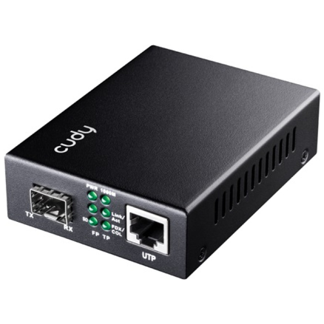 Cudy Fiber Media Converter SFP Slot to Gigabit Ethernet RJ45 with PoE MC220P