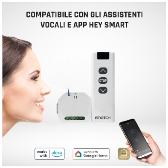 GBC HeyRoll+ Smart WiFi Module Kit for Roller Shutters with Remote Control - Image 4