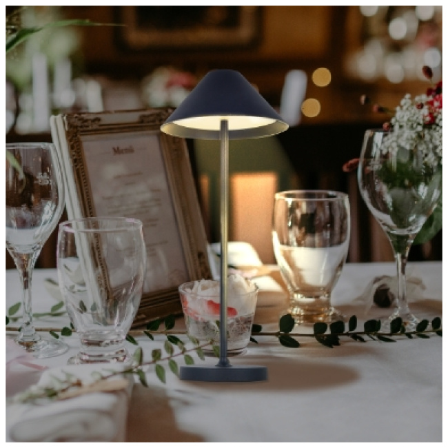 KELU LIBERTY USB-C Rechargeable IP54 Aluminium Table Lamp 240LM 4000mAh Black - Image 3