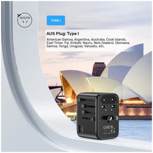 Unitek Charge Wall 65W Travel Adapter 3xUSBC+USBA Black P1122A - Image 18