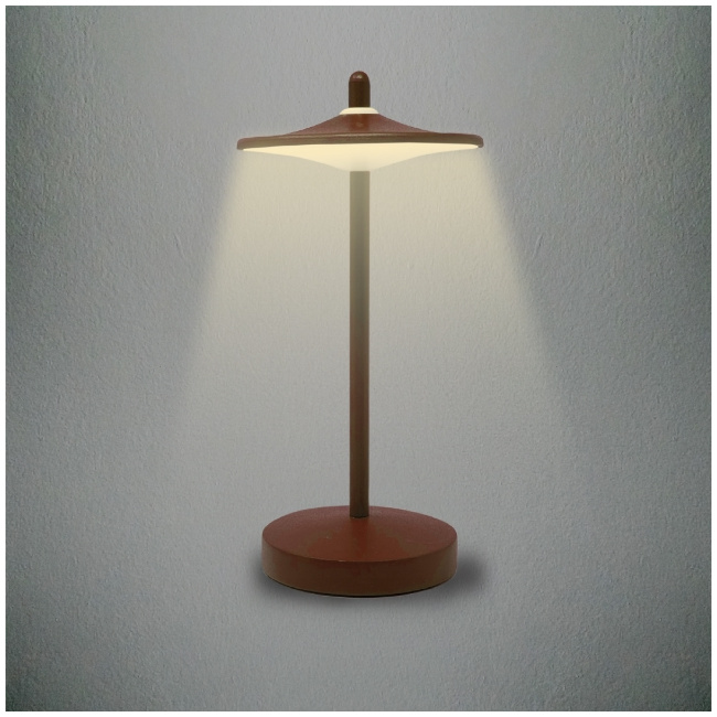 KELU SAKE USB-C Rechargeable IP44 Aluminium Lamp 130LM Corten - Image 2