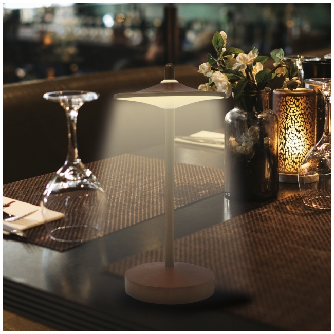 KELU SAKE USB-C Rechargeable IP44 Aluminium Lamp 130LM Corten - Image 3