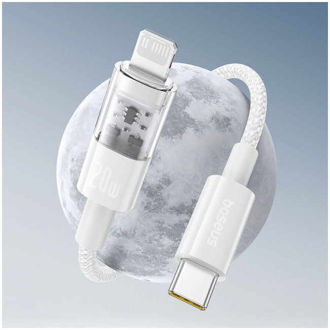 Baseus Cable Lightning to USB-C Gem Series 2.0m 20W White - Image 3