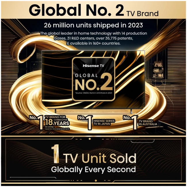 Hisense 65UXKQ 65'' 4K Smart QLED MINI LED 120hz Gaming TV - Image 3