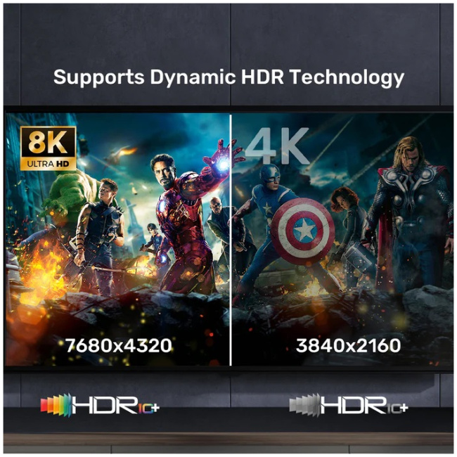 Unitek HDMI 2.1 Cable 8K60Hz CCS Economy 2.0m C11086GY-2M - Image 6