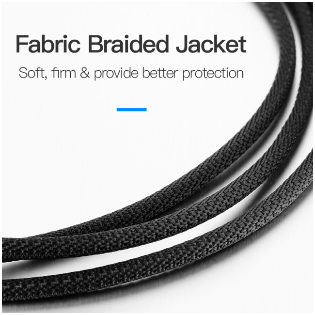 Vention AUDIO 3.5mm M-M Cable Braided Metal 1.5m BAGBG - Image 3