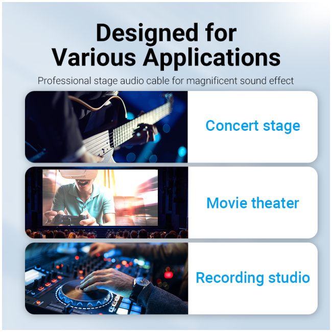 Vention AUDIO 6.3mm M to 2x6.3mm M TRS Cable 3.0m BATBI - Image 4