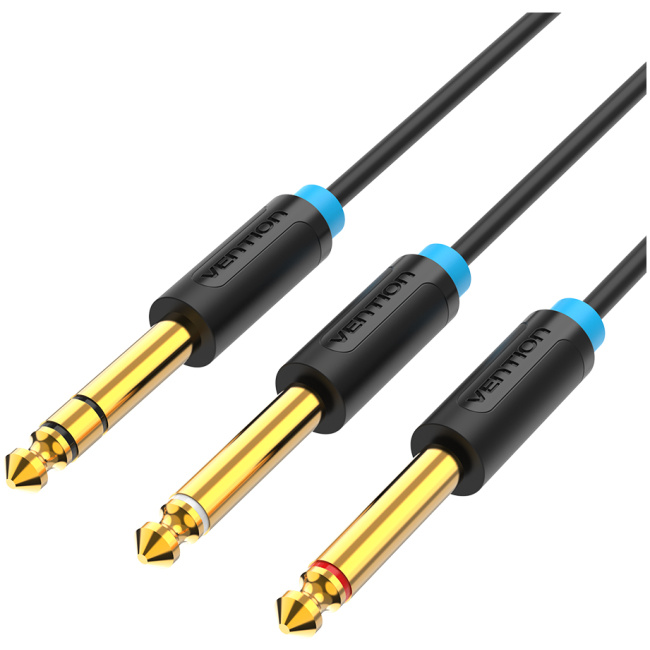 Vention AUDIO 6.3mm M to 2x6.3mm M TRS Cable 5.0m BATBJ
