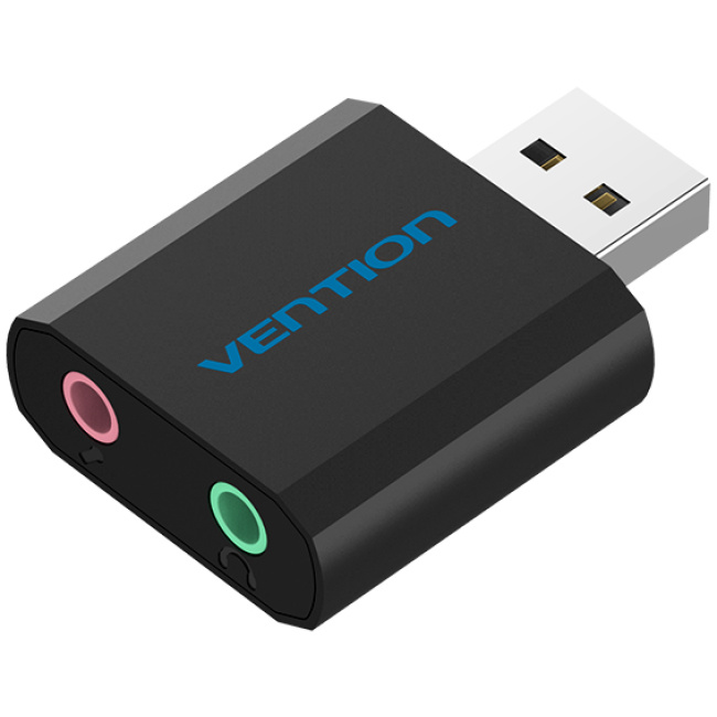 Vention AUDIO CONVERTER USB-A to 2x3.5mm Sound Card VAB-S17-B