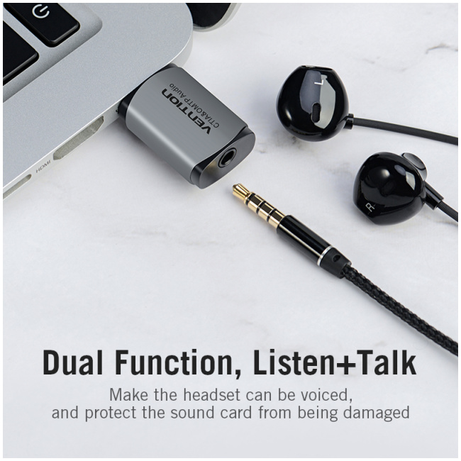 Vention AUDIO CONVERTER USB-A to 3.5mm Sound Card CDLH0 - Image 2