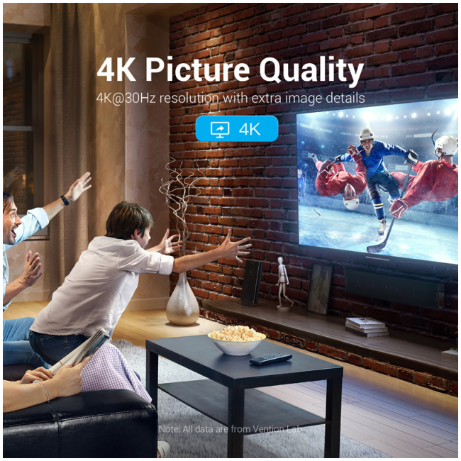 Vention DisplayPort Cable to HDMI 4K30Hz 1.0m HAGBF - Image 3