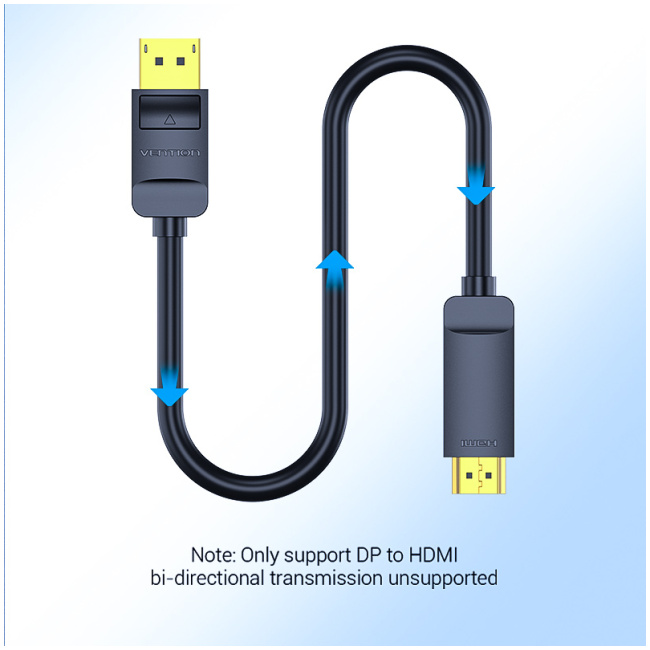 Vention DisplayPort Cable to HDMI 4K30Hz 1.0m HAGBF - Image 6