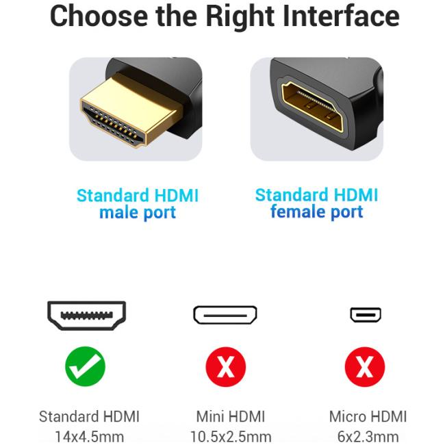 Vention HDMI Adaptor Male to Female 4K60Hz AIMB0 - Image 6