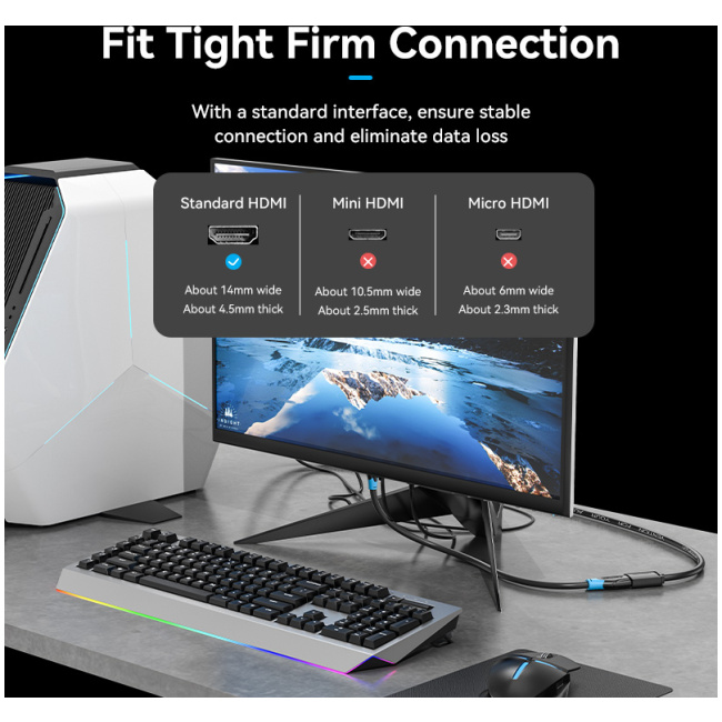 Vention HDMI Cable 2.0 M-F Extension 5.0m AHCBJ - Image 10