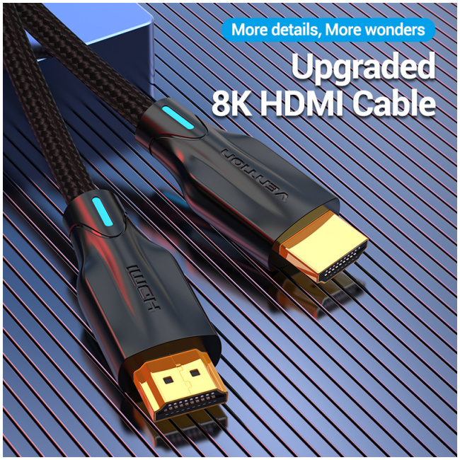 Vention HDMI Cable 2.1 8K Braided 1.0m AAUBF - Image 2