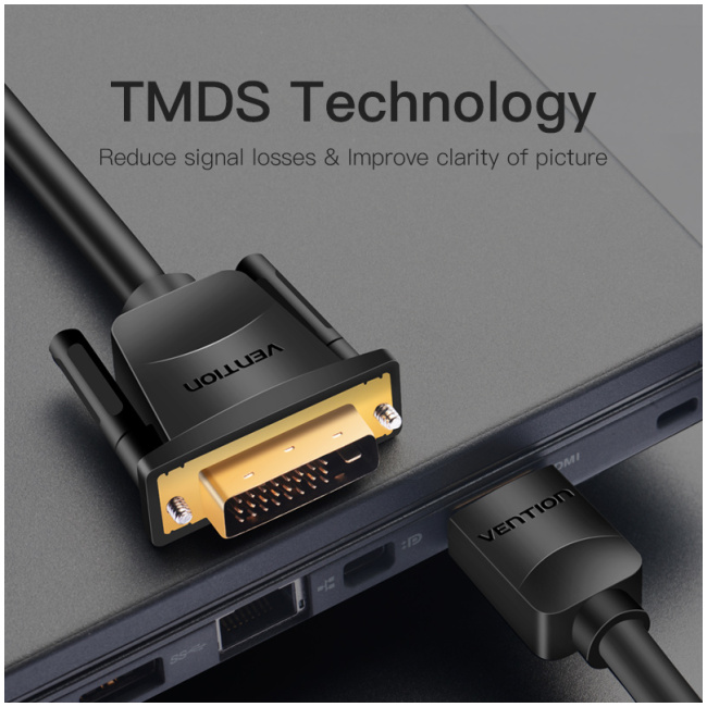 Vention HDMI Cable to DVI 24+1 BiDirection 2.0m ABFBH - Image 3