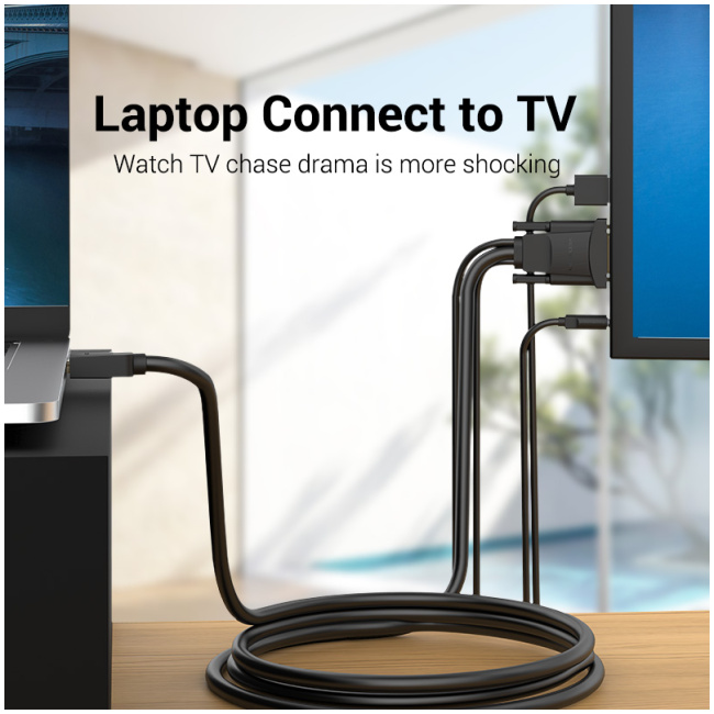 Vention HDMI Cable to VGA+Audio & USB Power 2.0m ABIBH - Image 3