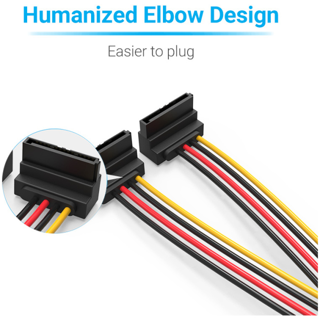 Vention IT Cable SATA 15P M to 2x15P F Power Splitter 0.15m KDBBB - Image 4