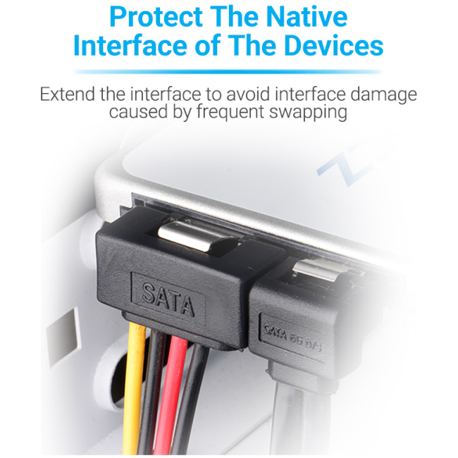 Vention IT Cable SATA 15P M to 2x15P F Power Splitter 0.15m KDBBB - Image 7