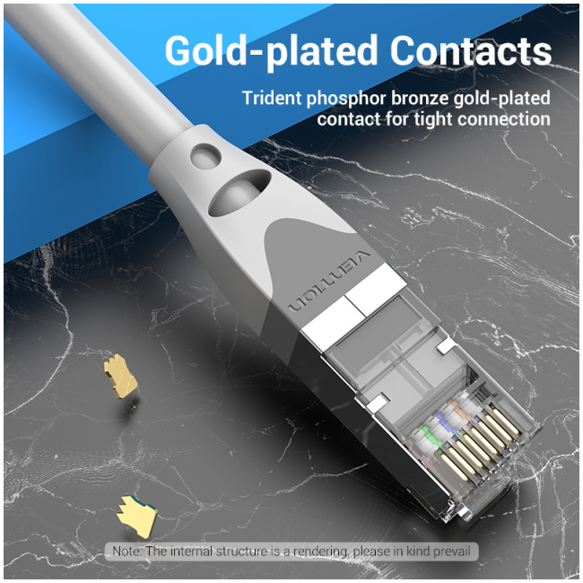 Vention NETWORK Cable CAT6A SFTP 0.3m Grey IBHHAA - Image 6