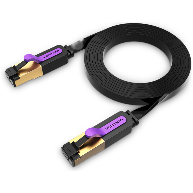 Vention NETWORK Cable CAT7 Flat 15.0m Black ICABN - Image 3