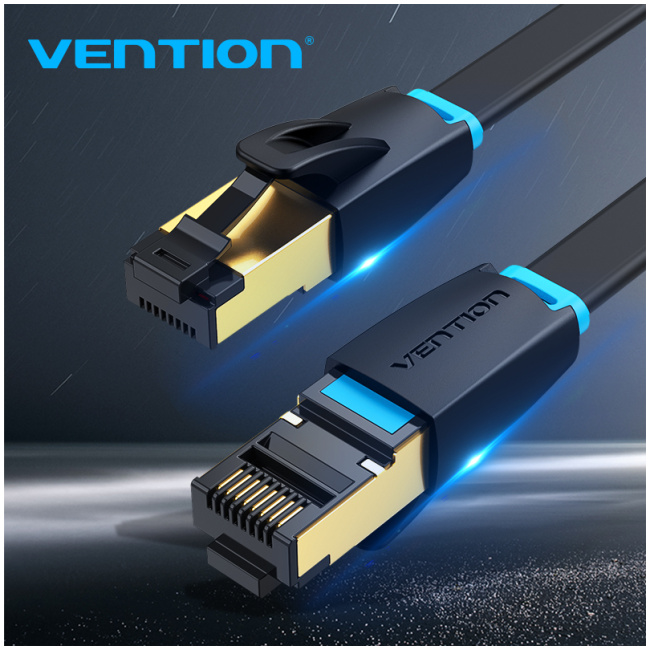Vention NETWORK Cable CAT8 SFTP Flat 1.5m Black IKCBG - Image 2
