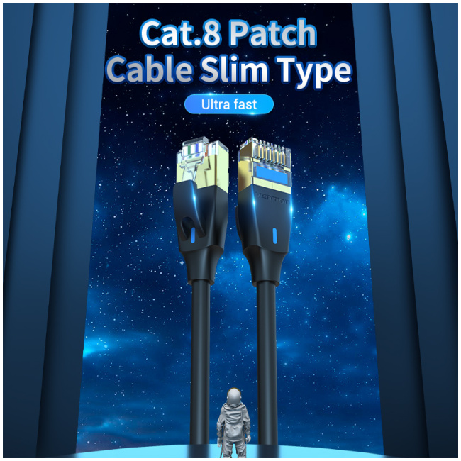 Vention NETWORK Cable CAT8 SFTP Slim 3.0m Black IKIBI - Image 2