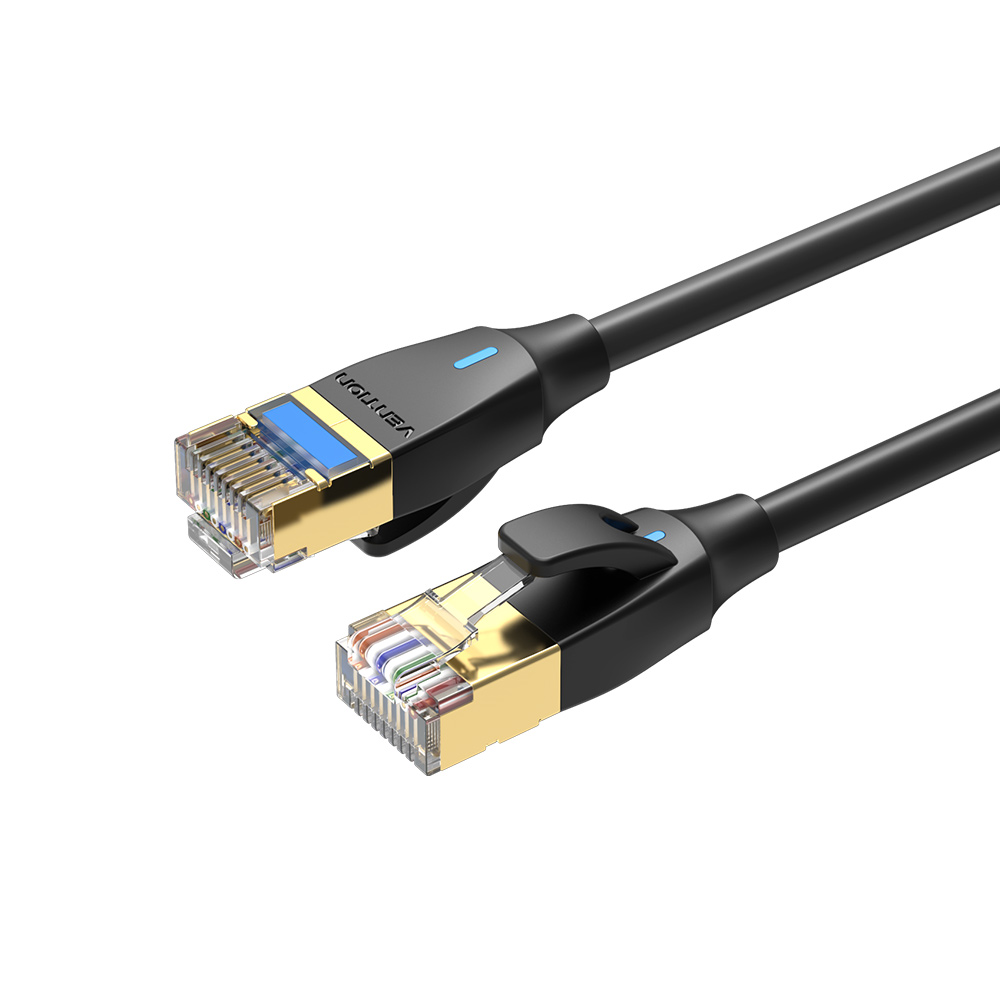 Vention NETWORK Cable CAT8 SFTP Slim 3.0m Black IKIBI Vention NETWORK Cable CAT8 SFTP Slim 3.0m Black IKIBI - Image 1