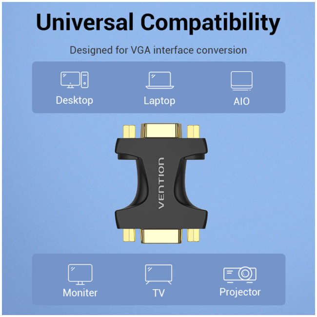 Vention VGA Coupler Female to Female (Connect 2 VGA Cables) DDGB0 - Image 4