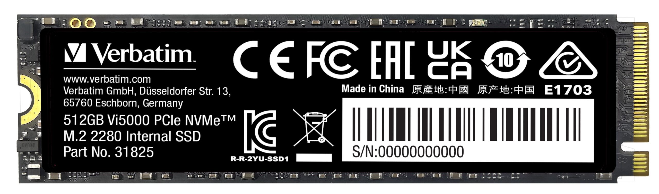 Verbatim SSD NVME M2 Gen4 512GB VI5000 Verbatim SSD NVME M2 Gen4 512GB VI5000 - Image 1