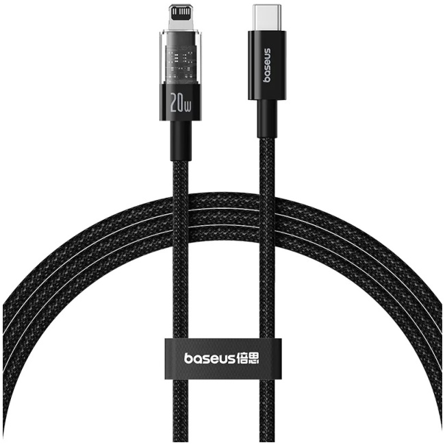 Baseus Cable Lightning to USB-C Gem Series 2.0m 20W Black
