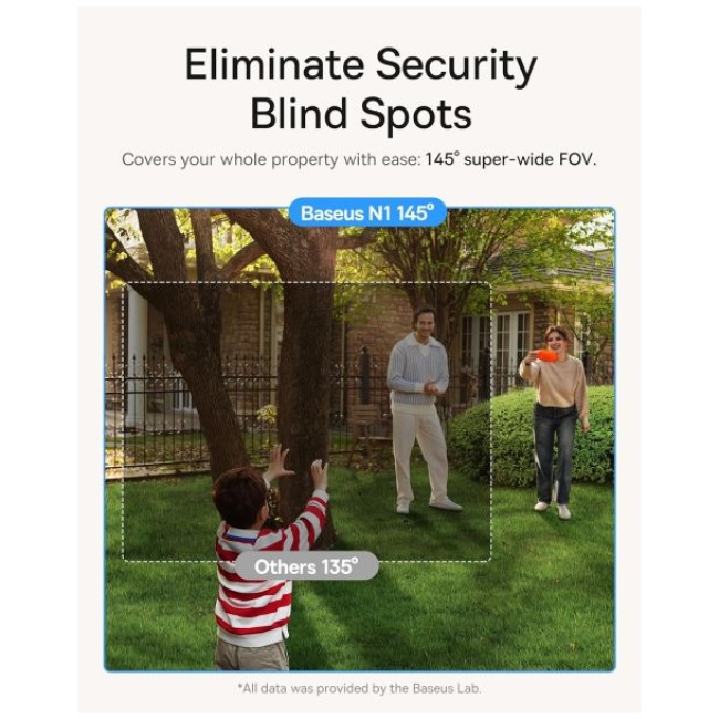 Baseus Security N1 plus Outdoor Camera 2K 2-Cam Kit White - Image 6