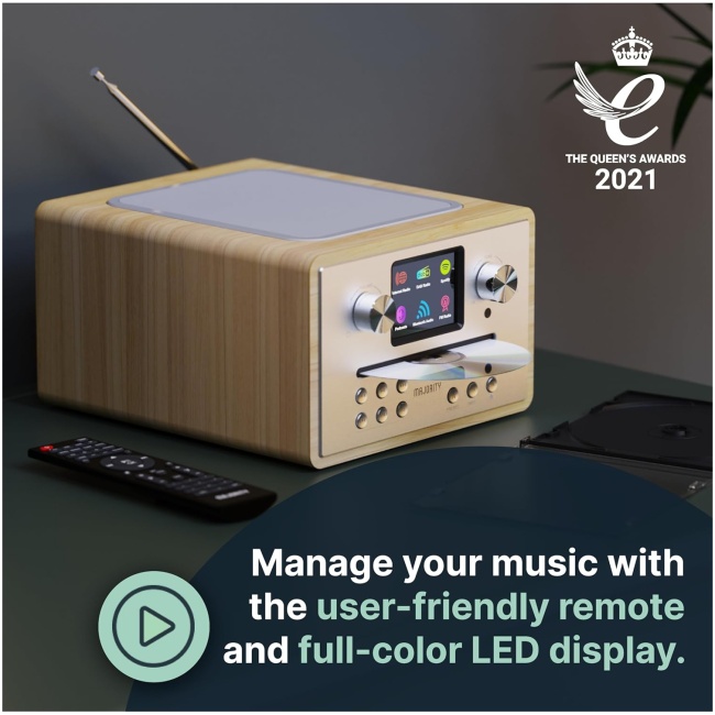 Majority HOMERTON 2 Mini HiFi with FM Radio, CD Player, Bluetooth, USB & Internet Radio - Image 5