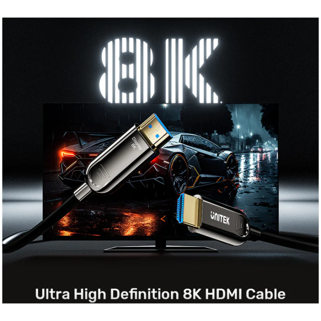 Unitek Fiber Optic HDMI 2.1 Cable 8K60Hz 40.0m C11085GY-40M - Image 3