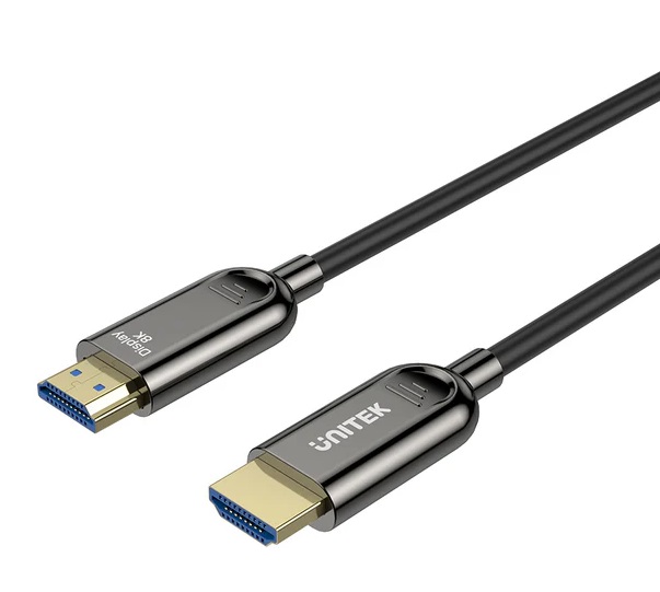 Unitek Fiber Optic HDMI 2.1 Cable 8K60Hz 40.0m C11085GY-40M Unitek Fiber Optic HDMI 2.1 Cable 8K60Hz 40.0m C11085GY-40M - Image 1