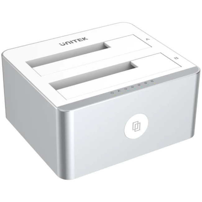 Unitek Y-3027 USB-C 3.1 10Gbps SATA6G Dual Bay Aluminium HDD Docking Station (Silver)