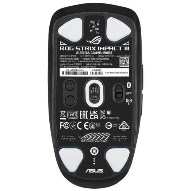 ASUS Gaming Mouse Dual-Mode 2.4Ghz/Bluetooth RGB Ambidextrous ROG Strix Impact III Wireless - Image 6