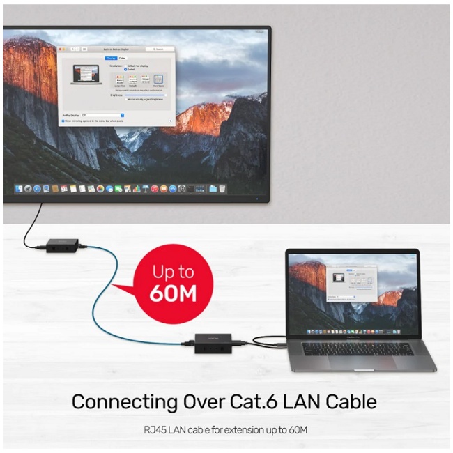 Unitek HDMI Extender Over Ethernet 60m 4K V100A - Image 5