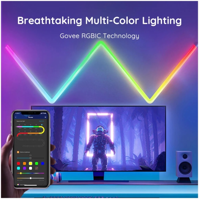 Govee Glide RGBIC Wall Light (6tubes+1curve) B6062201 - Image 10